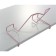 Book stand, metal, for a desk up to 20 mm thick, pink