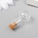 Decor for creativity glass "Bottle with a cork" 1.5x1.5x3 cm