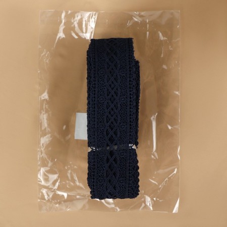 Hypure lace, 40 mm × 11 ± 1 m, dark blue color-2