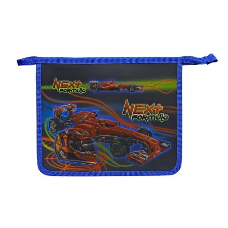 Folder for notebooks A5, 245 x 195 x 50 mm, lightning from above, to 81shk5, "Next Formula" (voluminous 3D rushing with a metallic effect), laminated cardboard/textiles