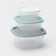 Set of square containers Biofresh, 3 pcs: 0.23 l, 0.5 l, 0.9 l, color mix