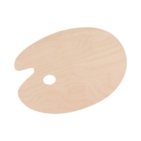 Oval wooden palette 27 x 38 cm, mix-1