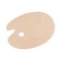 Oval wooden palette 27 x 38 cm, mix