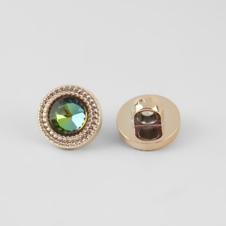 A set of buttons on the leg, d = 10 mm, 10 pcs, rainbow/gold color-2