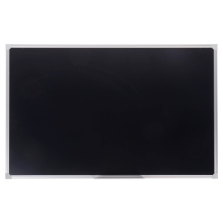 Magnetic-meat board, 60x90 cm, black, calligrata standard, in an aluminum frame, with a shelf-1