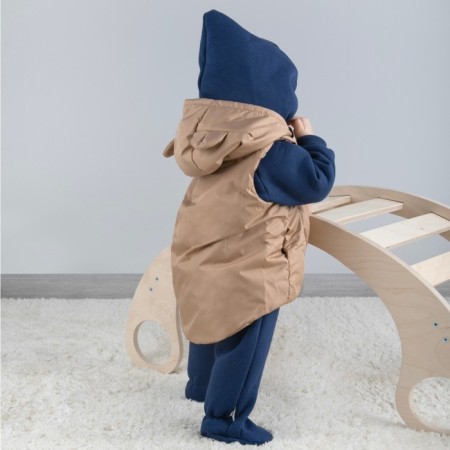 Beginning children's insulated kinderlitto "Orsetto", height 86-92 cm, beige color-7