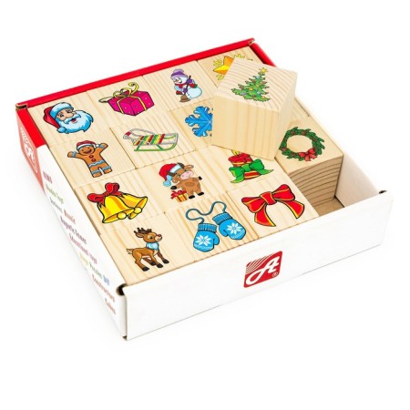 A set of cubes "New Year" 16 pcs.-1