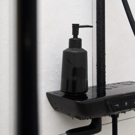 Magma liquid soap dispenser. Moroshka, 7x7x17.8 cm, black color-8