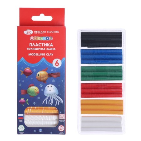 Plastic-polymer clay baked set, ZHK "Flower", 6 colors x 20 g (120 g)-5