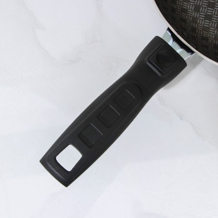 Pan "hostess", d = 20 cm, removable handle, glass cover, anti -stick coating, burgundy color-12