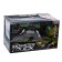 The radio -controlled “Army” jeep works on the battery, the color is green