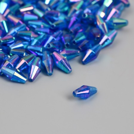 Beads for creativity Plastic "Rhombus Crystal Hologography" Set 20 grams 0.6x0.6x1.2 cm