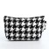 Cosmetic bag with lightning, white/black color