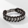 Bracelet male "millennium" weaving, brown color