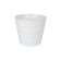 Plastic pot with the Laura tab, white color