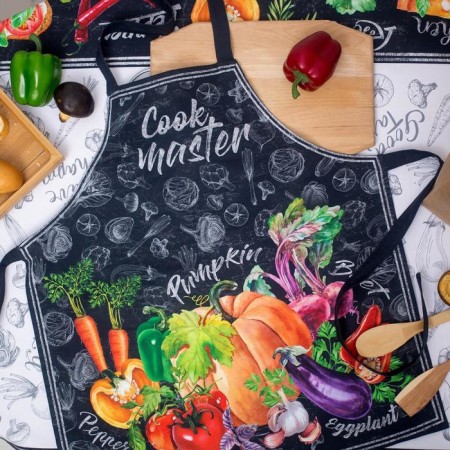 Apron "Ethel: Cook Master" 60x65 cm, 100% HL, sarzha 190 gr/m2