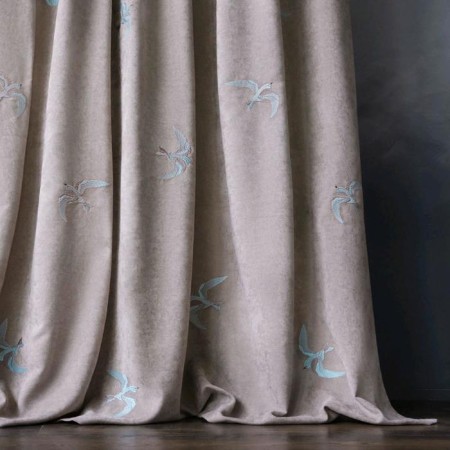 Set of curtains "Liberty", size 145 x 270 cm - 2 pcs, color is light - gray-1