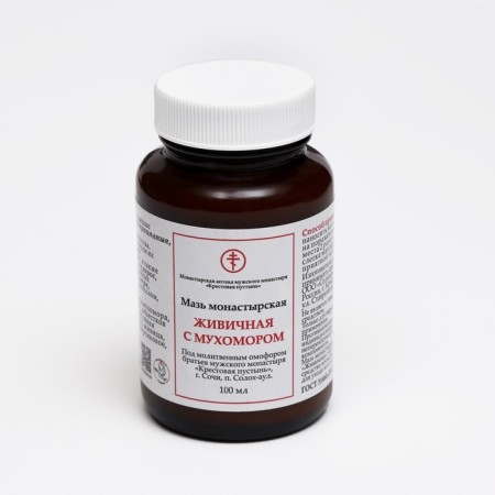 Monastery life-giving ointment with fly agaric, Solokh-Aul, 100 ml
