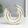 Souvenir Ceramics "Abstraction. Whirlpool" White with gold 16x16 cm