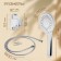 Shower Set Zein Z3094, hose 150 cm, nuts, holder, watering can 3 modes, chrome