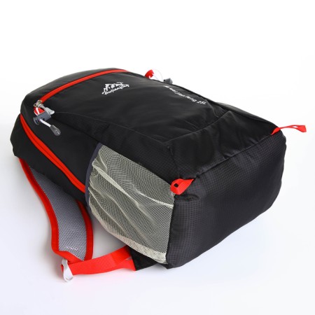Tourist backpack 25l, folding, waterproof, with lightning, 4 pockets, black color-3