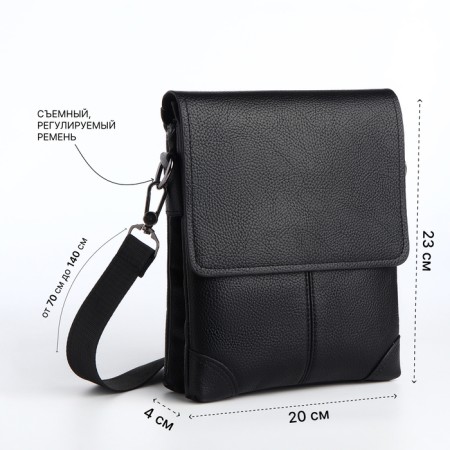 Male bag, black color-1