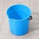 A bucket with a drain of round, 7 l, d = 23 cm, h = 23 cm, blue color