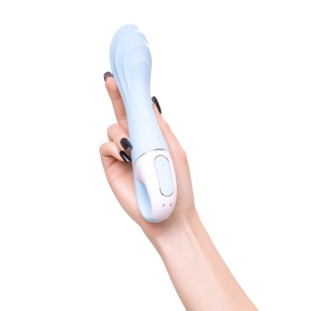 Unrealistic vibrator Satiffyer Air Pump Vibrator 5, 15 cm, silicone, blue color-11
