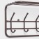 Ban with a shelf 100 cm, brown color