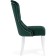 Wooden chair Milano 1 array of wood/velor, white/green 51x59x96 cm