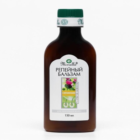 Mirrolla balm is burdock, with a complex of vitamins for hair strengthening, 150 ml-1