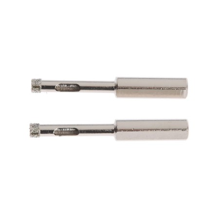 Diamond drill on glass and ceramics of the tundra, a trihedral shank, 6 x 65 mm, 2 pcs.-1