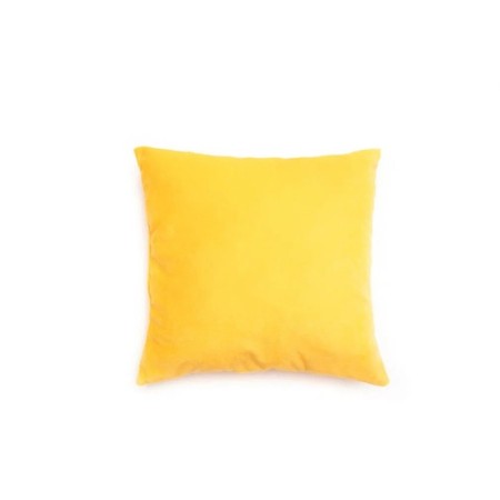Branded pillow, 40x40 cm, yellow color