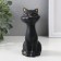 Souvenir Ceramics "Black Cat with Golden Nose" Matte 6x5x13 cm
