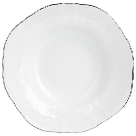 Round bernadotte salad, decor "Decol, Platinum layering", 16 cm-1
