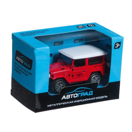 Metal “jeep”, inertial, red color-3