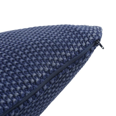 Decorative pillow made of washed cotton dark blue in color Essential, size 45x45 cm-4