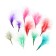 A set of feathers for decor 10 pcs., Size 1 pc: 7 × 7 cm, color powder mix