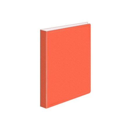 Folder with A4 clamp, 700 μm, root 27 mm, calligrata duble neon, inner pocket, up to 180 sheets, orange neon-2