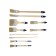 A set of tundra brushes, flat, round, radiator, for oil paint, 10 pcs.