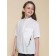 Blouse for girls, height 128 cm, white color