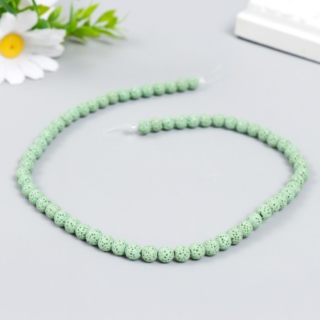 Beads for aromatherapy with the hole "Round. Light green" d = 0.6 cm set of 60 pcs +-5