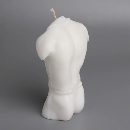 Figure candle "Male silhouette" in apron, 8x5x12.5 cm, white-3