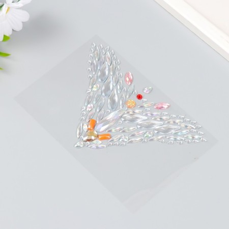 Stick plastic rhinestones "Decoration. Flight" mix 15x12 cm-5
