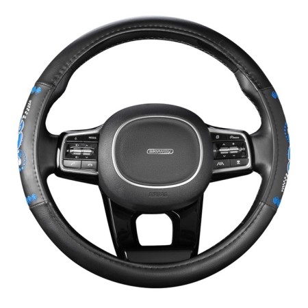 SkyWay Glamor-2, size m, black and blue, eco-leather, s01102268-9