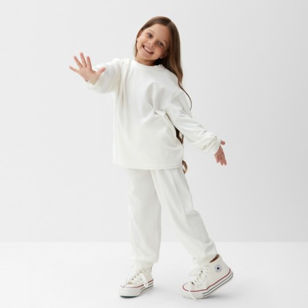Kidshot (sweatshirt, trousers) KAFTAN PLUSHY R.32 (110-116), white-5