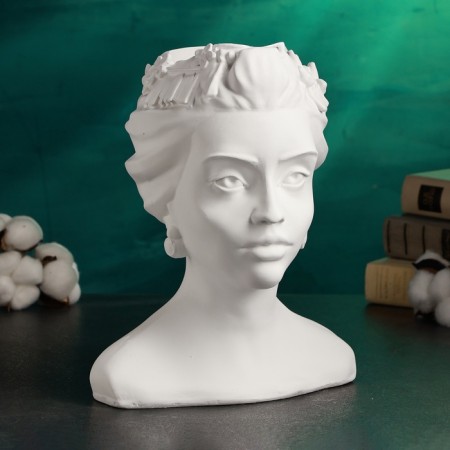 Kashpo - VAZ "Klementina" 22x16x29cm, white-2