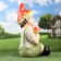 Garden figure "Boy Kesha in a hat of fly agaric" 40x20cm