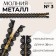 Metal zipper, No. 3, non -proceeding, automatic lock, 30 cm, black/gold color