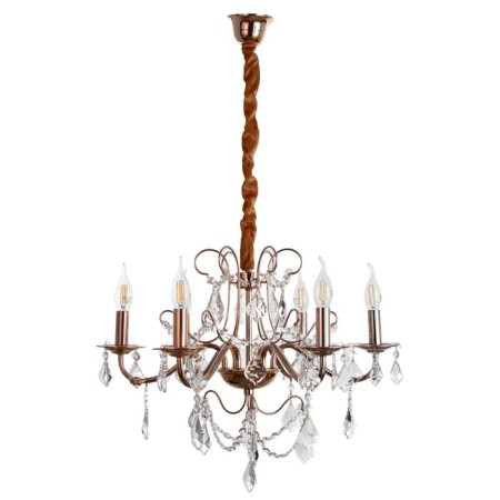 Vita chandelier 6x40W E14 gold 58x58x50 (88) cm
